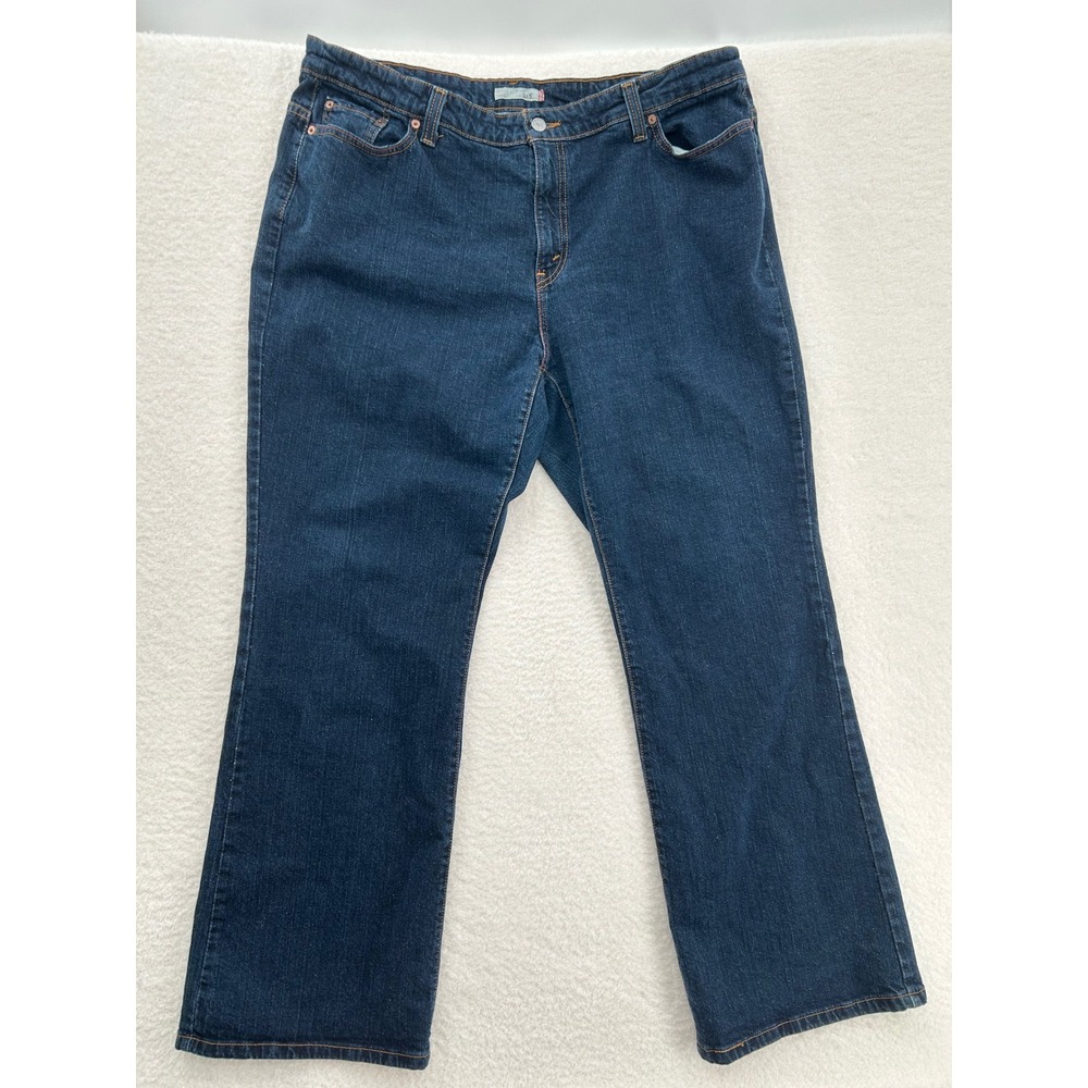 Levis 515 Bootcut Jeans Womens 22W M Dark Wash Denim Mid Rise Stretch Plus